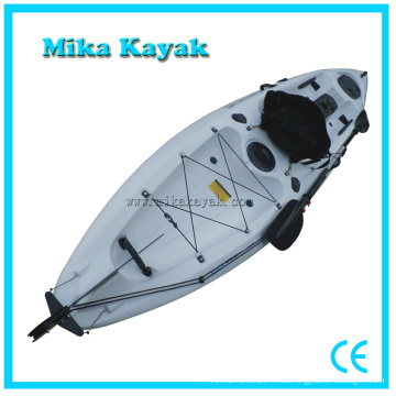 Sentarse en el mejor barco de plástico de pesca Kayak de pedal con sistema de timón